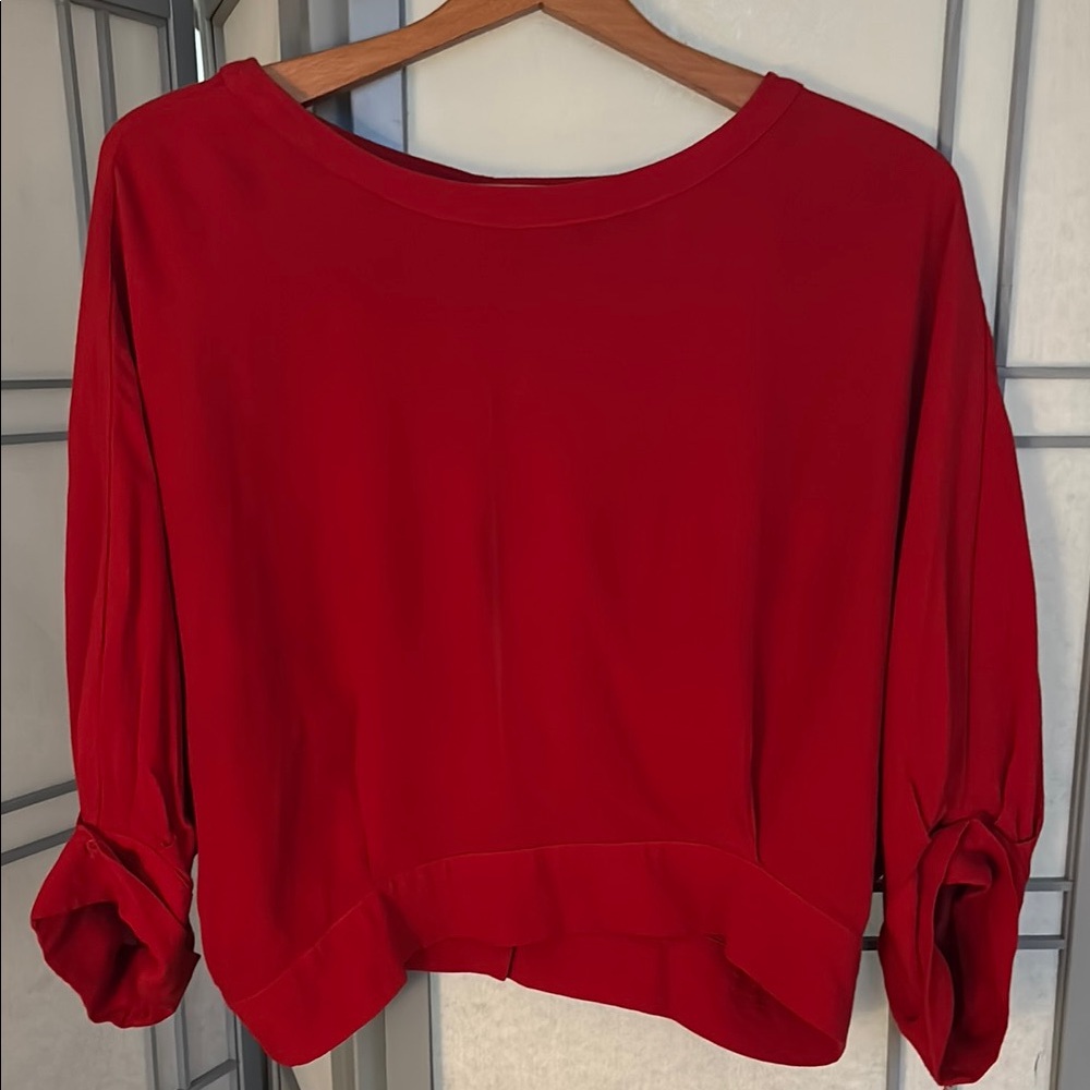 RW&CO. Red Long-Sleeve Relaxed Sweatshirt